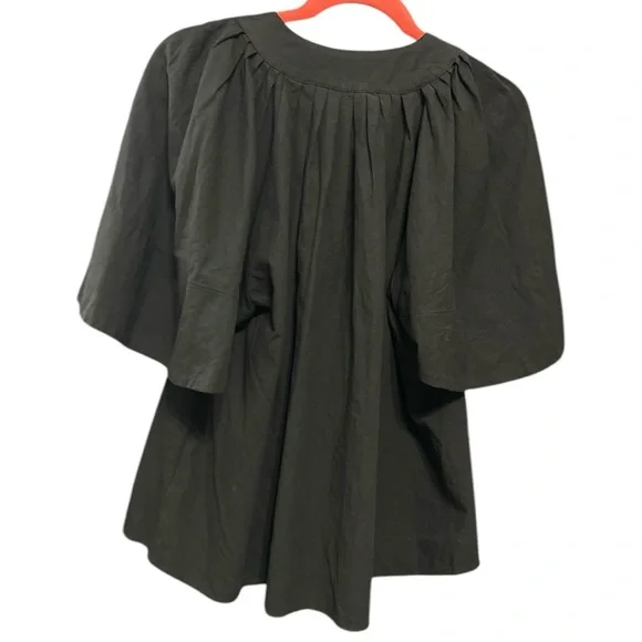 Tuckernuck Pomander Place Finley Flutter Sleeve Top Size M Short Sleeve Black - Picture 7 of 12